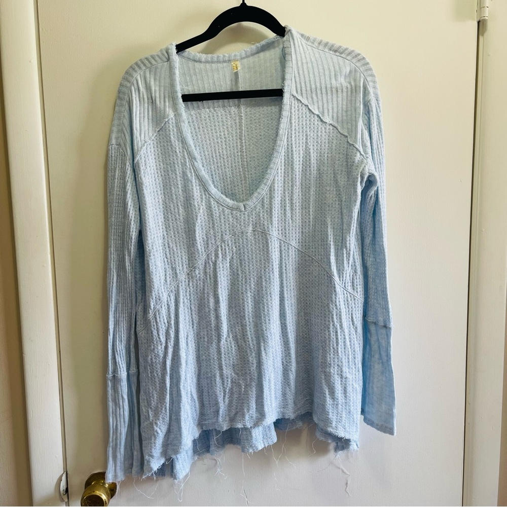 Free People small blue long sleeve tunic